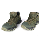 Тактичні шкіряні кросівки Oksy Tactical демісезонні трекінгові Olive розмір 46 - зображення 7