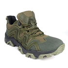 Тактичні шкіряні кросівки Oksy Tactical демісезонні трекінгові Olive розмір 40 - зображення 5