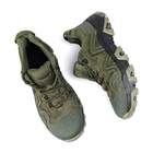 Тактичні шкіряні кросівки Oksy Tactical літні з сіткою трекінгові Olive розмір 44 - зображення 4