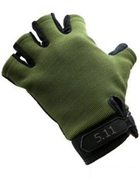Тактические перчатки 5.11 короткопальцевые зелёные XL - изображение 1