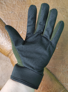 Тактичні рукавички 5.11 повнопалі зелені XL - зображення 4