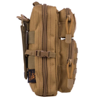 Однолямочная сумка тактическая через плечо Хаки (TY-231) (для документов, турникета, фонаря, компаса, карабина) - изображение 5