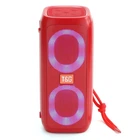 Портативная колонка TG333 2x5W с RGB подсветкой Red