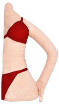 Poduszka Mikamax Girlfriend 70 x 38 x 20 cm beżowa (8719481358426) - obraz 1