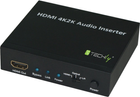 Przełącznik wideo Techly Audio Inserter HDMI 4K2K/3D HDCP 1.2 (IDATA HDMI-AI4K) - obraz 1