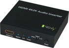 Przełącznik wideo Techly Audio Inserter HDMI 4K2K/3D HDCP 1.2 (IDATA HDMI-AI4K) - obraz 1