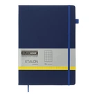 Книга записная Buromax Etalon 210x295 мм 96 листов в клетку обложка из искусственной кожи Синий (BM.294160-02)