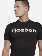 Футболка бавовняна довга чоловіча Reebok Gs Reebok Linear Rea 100042232 S Чорний/Білий (4064048052380) - зображення 4