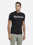 Koszulka męska bawełniana Reebok Gs Reebok Linear Rea 100042232 XL Czarny/Biały (4064048052298) - obraz 1