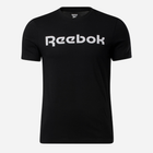 Koszulka męska bawełniana Reebok Gs Reebok Linear Rea 100042232 XL Czarny/Biały (4064048052298) - obraz 6