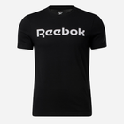 Футболка бавовняна довга чоловіча Reebok Gs Reebok Linear Rea 100042232 XL Чорний/Білий (4064048052298) - зображення 6