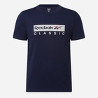 Футболка бавовняна довга чоловіча Reebok Gs Reebok Classic Ss 100070394 2XL Темно-синя (4066761053170) - зображення 1