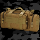 Сумка - подсумок тактическая поясная Tactical военная, сумка нагрудная с ремнем на плечо 5 QJ-500 литров кордура - изображение 4