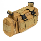 Сумка - підсумк тактична поясна Tactical військова, сумка нагрудна з ременем на плече 5 QJ-500 літрів кордура - зображення 5