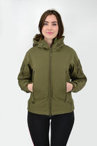 Женская тактическая куртка Eagle Soft Shell с флисом М Green Olive (AW010788) - изображение 5