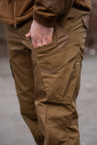 Чоловічі тактичні штани «Kayman Military» койот із посиленими зонами та накладними кишенями Rip-stop 32/34 - зображення 4