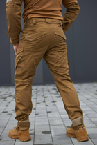 Мужские тактические штаны Kayman Military койот с усиленными зонами и накладными карманами Rip-stop 32/34 - изображение 13