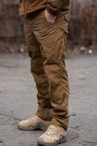 Мужские тактические штаны Kayman Military койот с усиленными зонами и накладными карманами Rip-stop 30/32 - изображение 2