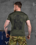 Тактическая потоотводящая футболка Odin олива welcome L - изображение 6