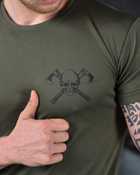 Тактична потоотводящая футболка Odin олива череп M - зображення 8