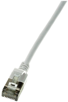 Патч-кабель LogiLink LAN U/FTP Slim Cat 6 1 м Grey (4052792053319) - зображення 1