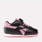 Buty sportowe dziecięce dla dziewczynki na rzepy Reebok Royal Cl Jog 100075178 22.5 Czarne (1200143262276) - obraz 1