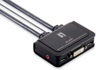 Перемикач Level One KVM-Switch 2 PC - DVI + USB + Audio чорний (KVM-0260) - зображення 1