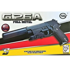 Детский страйкбольный пистолет Colt G.26A металлический с глушителем и прицелом Galaxy G.26A Черный - изображение 6
