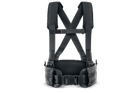 Ремінно плечова система U-WIN PRO посилена з стандартними лямками / розвантажувальна система РПС під балістичний пакет розміру М Cordura 500 Чорний - изображение 1