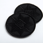 Шеврон на липучці IDEIA Кокарда Поліція кругла 6 см чорна на чорному (2200004279466) - зображення 4