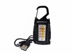 Акумуляторний туристичний аварійний ліхтарик брелок з USB-зарядкою, магнітним та карабіном W5139 500 мАг