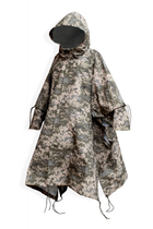 Дождевик пончо плащ палатка тент военный ВСУ Мембранный, накидка от дождя Пиксель, Размер L, Рост 178 – 190 см - изображение 1