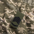 Шеврон нашивка на липучці IDEIA погон звання ЗСУ Головний сержант 5х10 см (2200004295633) - зображення 3