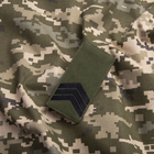 Шеврон нашивка на липучке IDEIA погон звания ВСУ Сержант 5х10 см (2200004295619) - изображение 3
