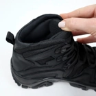 Кожаные тактические ботинки OKSY TACTICAL Black летние (сетка) 44 размер - изображение 9