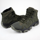 Шкіряні тактичні черевики OKSY TACTICAL Olive літні (сітка) 46 розмір - зображення 3