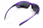 Окуляри захисні Global Vision Hercules-7 Purple (silver mirror) дзеркальні чорні у фіолетовій оправі - зображення 3