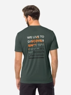 Спортивна футболка чоловіча Jack Wolfskin Hiking S/S T M 1808762-4161 XL Зелена (4064993852073) - зображення 2