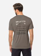 Спортивна футболка чоловіча Jack Wolfskin Hiking S/S T M 1808762-5719 XL Коричнева (4064993852134) - зображення 2