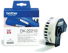 Стрічка для етикеток Brother DK-22210 29 мм 30.5 м White/Black (DK22210)