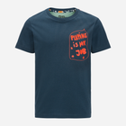 Дитяча футболка для хлопчика Jack Wolfskin Villi T K 1609721-1274 104 см Темно-синя (4064993684056) - зображення 1
