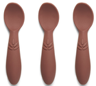 Набір силіконових ложок Nuuroo Ella Silicone Spoon Mahogany 3 шт (5715235001955) - зображення 1