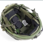 Подвесная система с защитными противоударными подушками для военного шлема олива - изображение 7