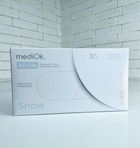Перчатки нитриловые Mediok Snow размер XS белые 100 шт - изображение 1