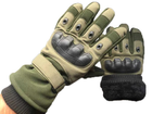 Полнопалые перчатки с флисом Eagle Tactical Green L (AW010716) - изображение 3