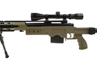 Снайперська гвинтівка MB4411D - з оптикою і сошками - Olive [WELL] (для страйкболу) - зображення 8