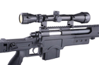 Гвинтівка снайперська MB4412D — з оптикою та сошками — Black [WELL] (для страйкбола) - зображення 9