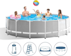 Basen stelażowy Intex Prism Frame Pool Set 457 x 122 cm (6941057414393) - obraz 2