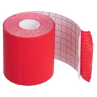 Широкий кінезіо тейп стрічка пластир для тейпування спини коліна шиї 7,5 см х 5 м Kinesio Tape tape червоний АН463 - зображення 2