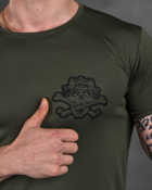 Тактическая потоотводящая футболка Odin game олива L - изображение 9